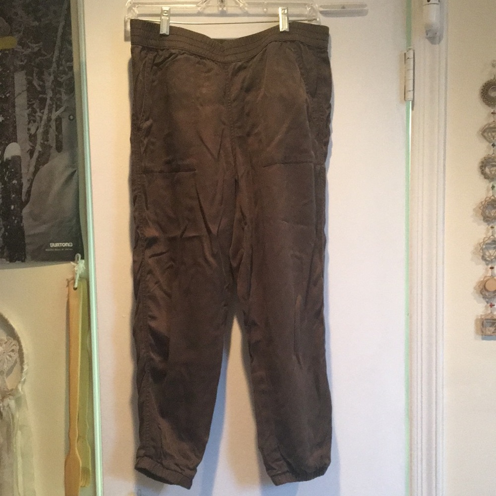 Dark green jogger pants
